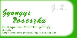 gyongyi moseszku business card